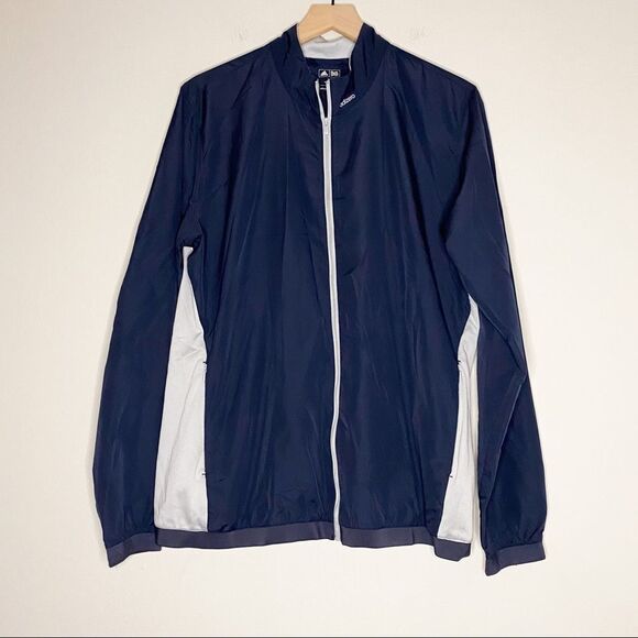 ADIDAS golf jacket blue & grey zip-up - Picture 1 of 4